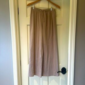 Wide leg linen-style pants, size small, full length